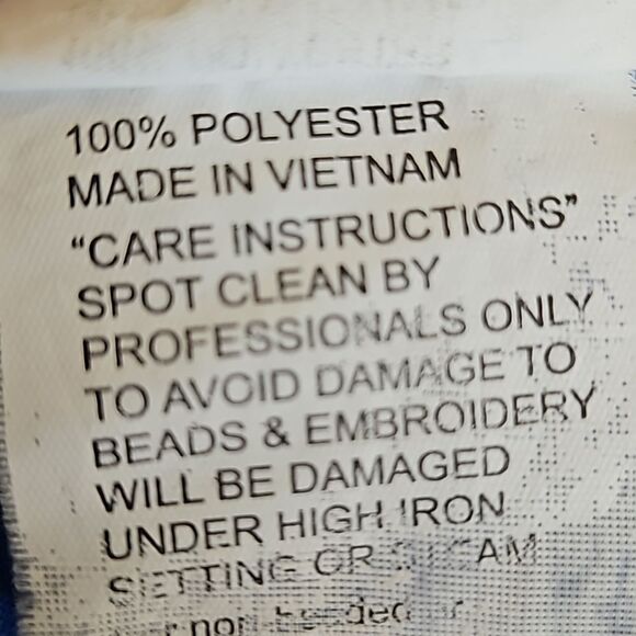Jovani Rushed Halter Neckline With Faux Pearl Maxi Dress With Side Slit 12 Blue - Picture 10 of 16